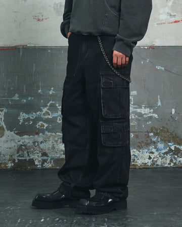 ADDED POCKET DENIM PANTS